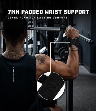 Gymreapers GripLink Lifting Straps Heavy Duty D-Ring Weight Lifting Wrist Straps with Anti-Slip Silicone Grip Beads, Adjustable Support for Deadlifts, Powerlifting, Cable Machines & Gym Training