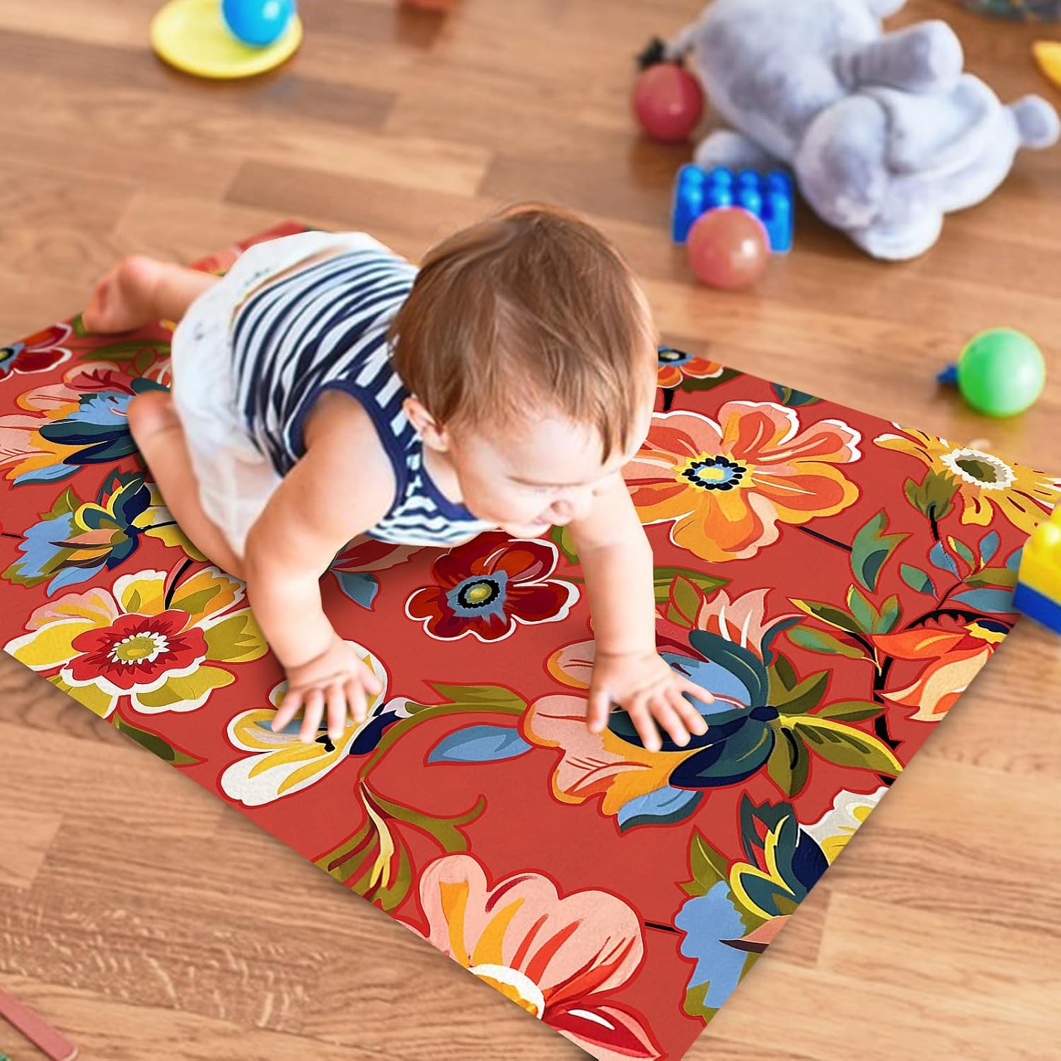 Abstract Flower Washable Area Rug 2x3 Ft, Colorful Floral Soft Non Slip Small Rug Indoor Home Decor, Aesthetic Entryway Door Mat Floor Carpet Living Room Bedroom Kitchen Dining Room Decoration