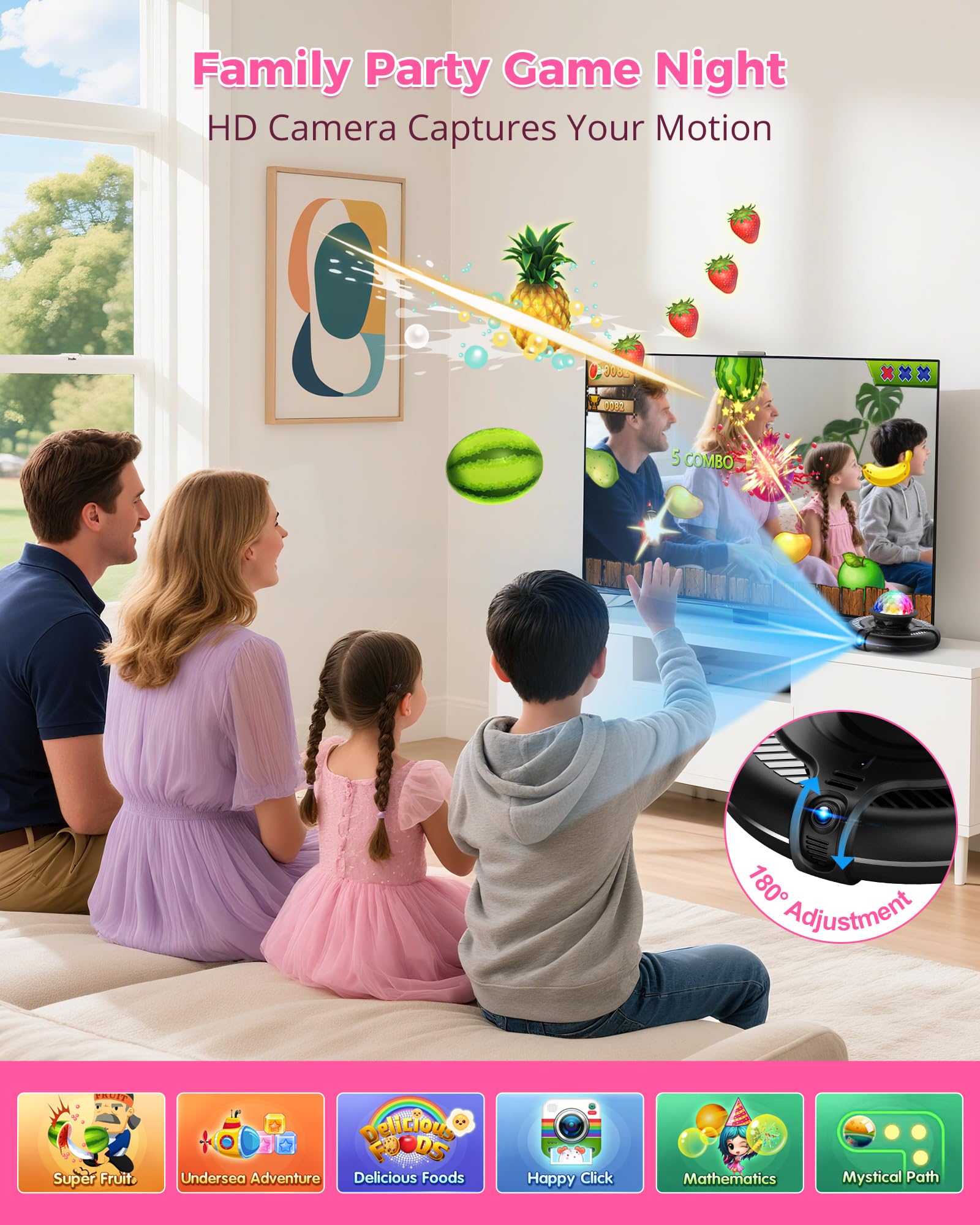 Tapis de Danse Électronique Double avec Caméra 3D et Manettes sans Fil 150+ Chansons 70+ Jeux de Rythme pour Enfants Adultes Fitness