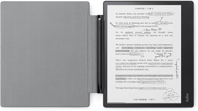 Elipsa 2E - EReader de 10,3" y 32 GB - Paquete con funda para dormir (negro)