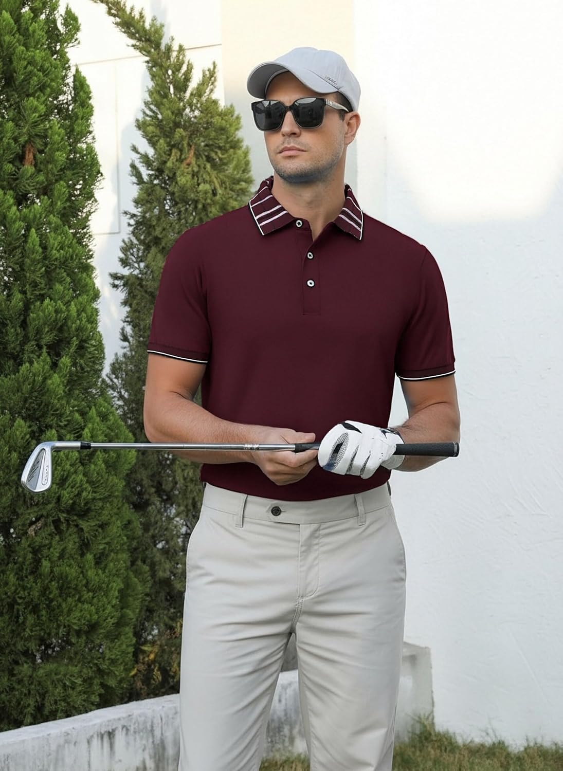 Alex Vando Mens Golf Shirts Moisture Wicking Quick-Dry Short Sleeve Fashion Designed Polo Shirts for Men - Image 5