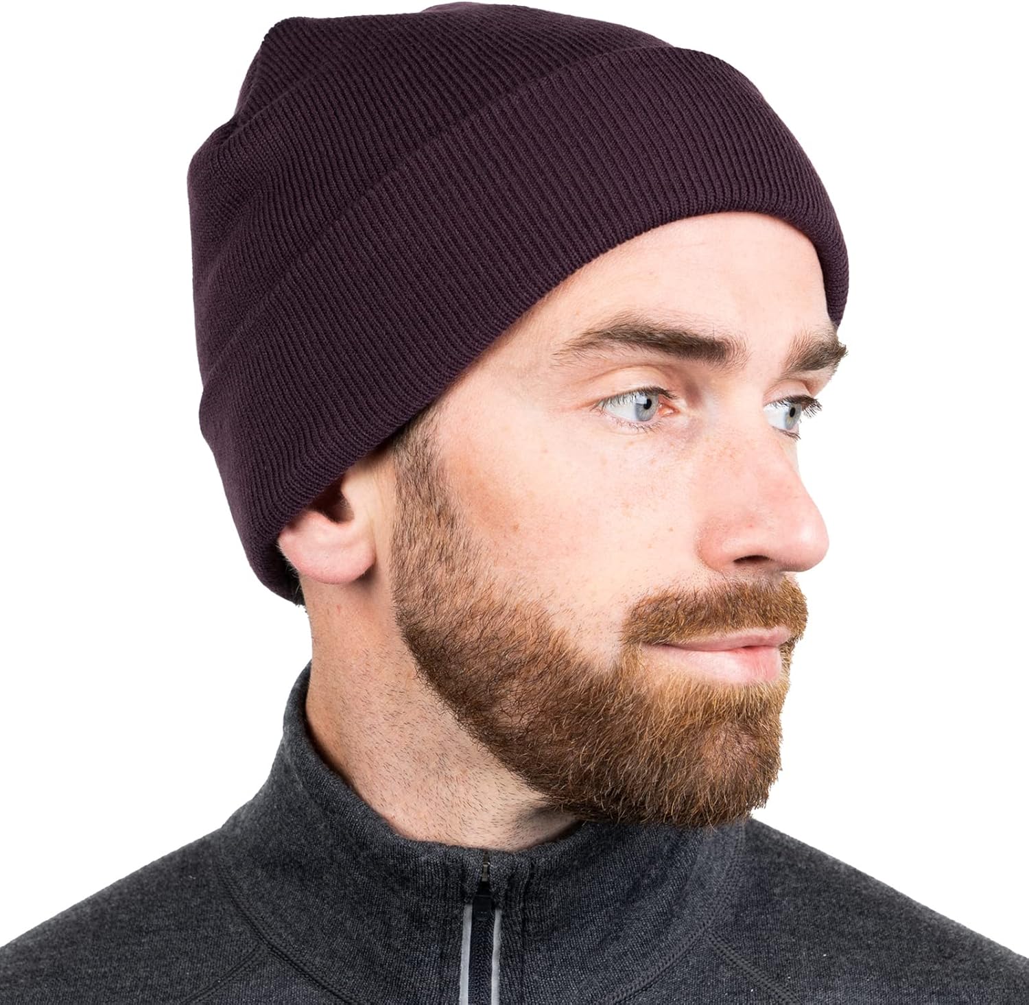 MERIWOOL Beanie for Men and Women - Merino Wool Blend Ribbed Knit Winter Hat - Image 3