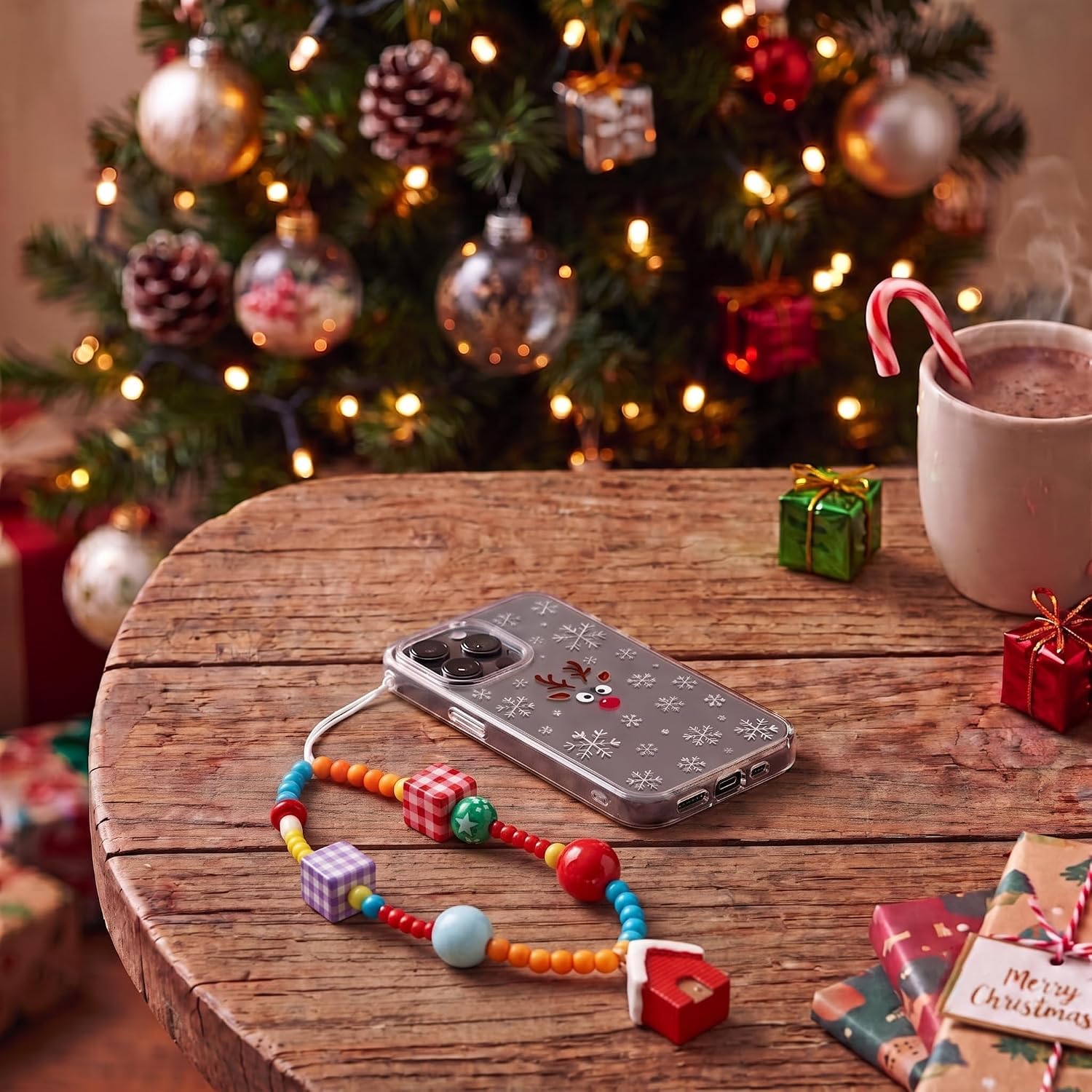 Phone Charm Christmas,Cute Phone Wrist Strap & Holiday Wristlet image 3
