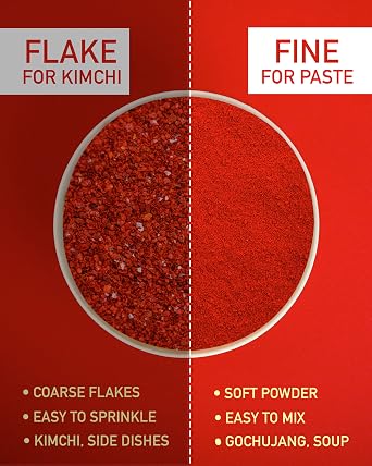 Taekyung Chili Powder For Paste (Fine, 1LB) - Korean Gochugaru. Red Pepper Spice Seasoning for Asian Food. MSG Free.