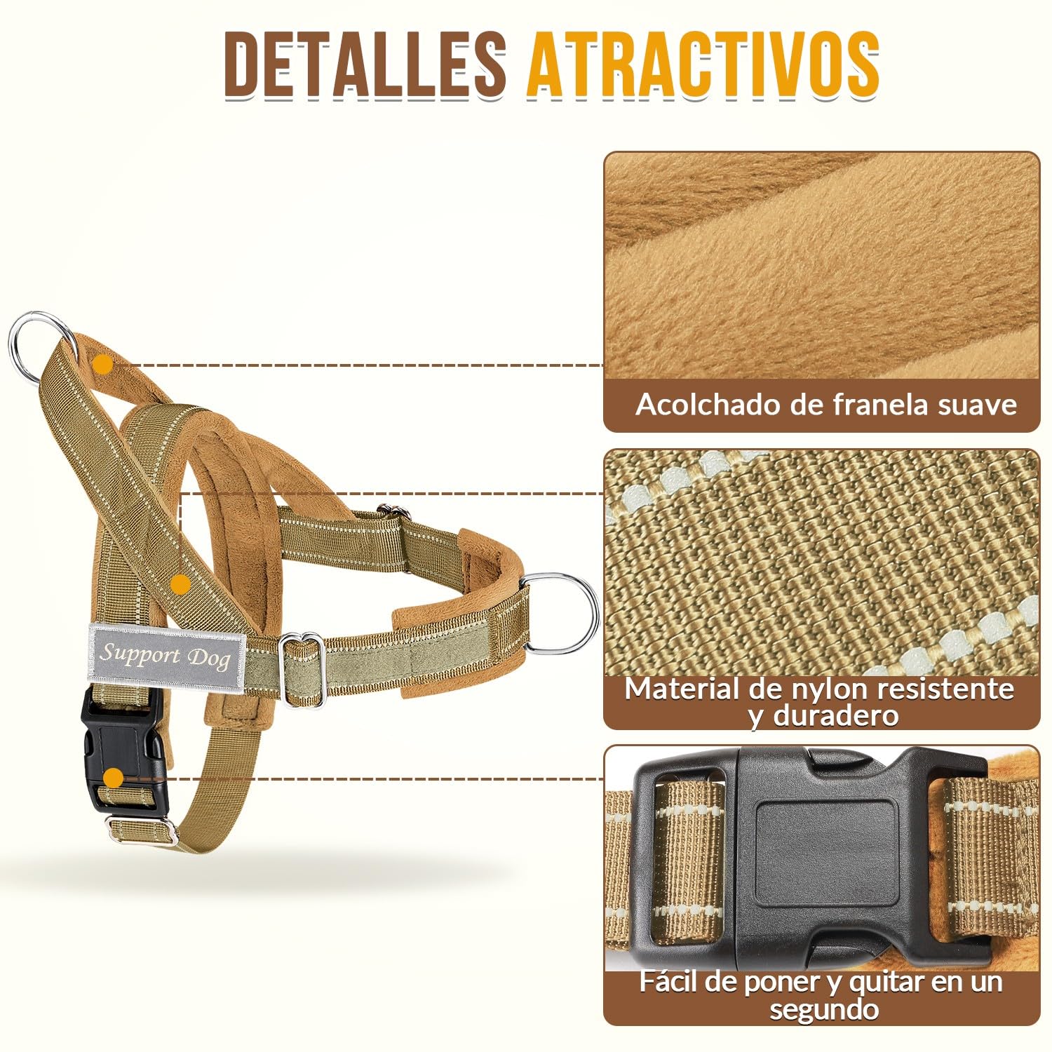 SlowTon Conjunto de Arnés y Correa para Perros, Sin Tirones, Ajustable en Cuello y Pecho, Arnés Antisofoco a Prueba de Escape, Correa de Perro de 5,9 pies, Táctico Militar