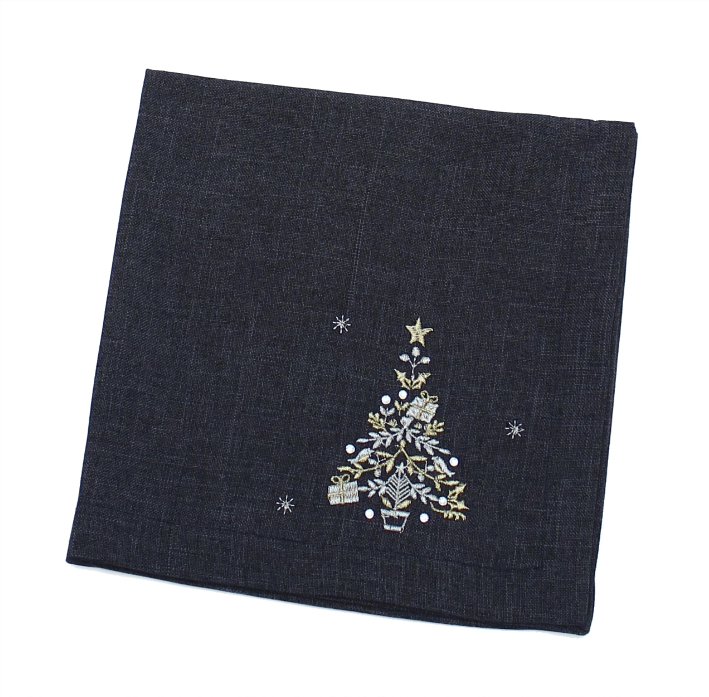 Midas Christmas Tree Embroidered Napkin - 45cm x 45cm