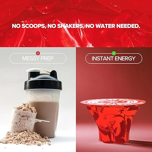 Miniatura 6 de Squish Energy Pre-Workout Shots  Gel energético de acción rápida con cafeína, beta-alanina y citrulina  12 unidades de suplemento de