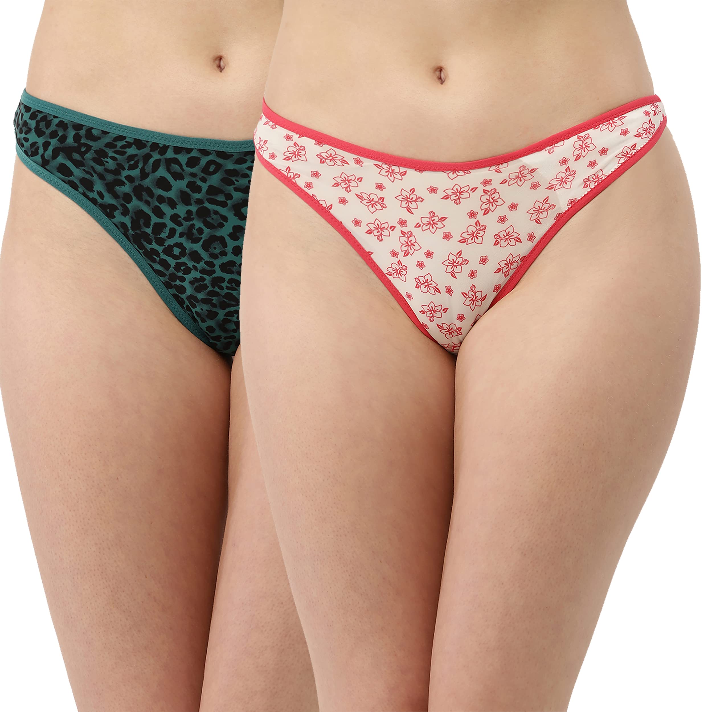 eva & joy Women’s Polyamide and Breathable Fabric | Printed | Mid-Waist | Thong Panty (Pack of 2)-picture-16