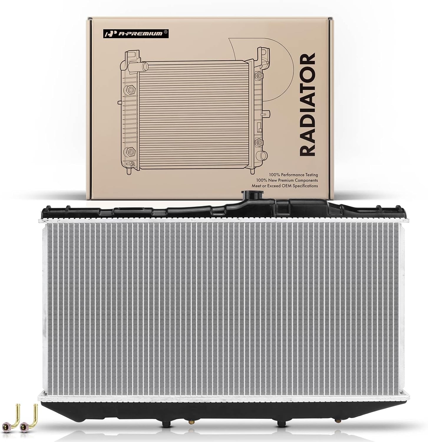A-Premium Engine Coolant Radiator with Transmission Oil Cooler Compatible with Toyota Camry 1988-1991 L4 2.0L, Automatic Trans. Replace# 1640003012, 1640074400
