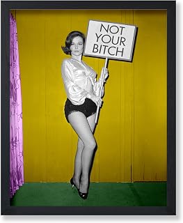 Poster Master Women's Rights Poster - Retro Feminist Print - Photography Art - Gold Quirky Art - Girly Art - Liberation Art - Modern Art - Office or Girl's Bedroom Wall Decor - 8x10 UNFRAMED Wall Art
