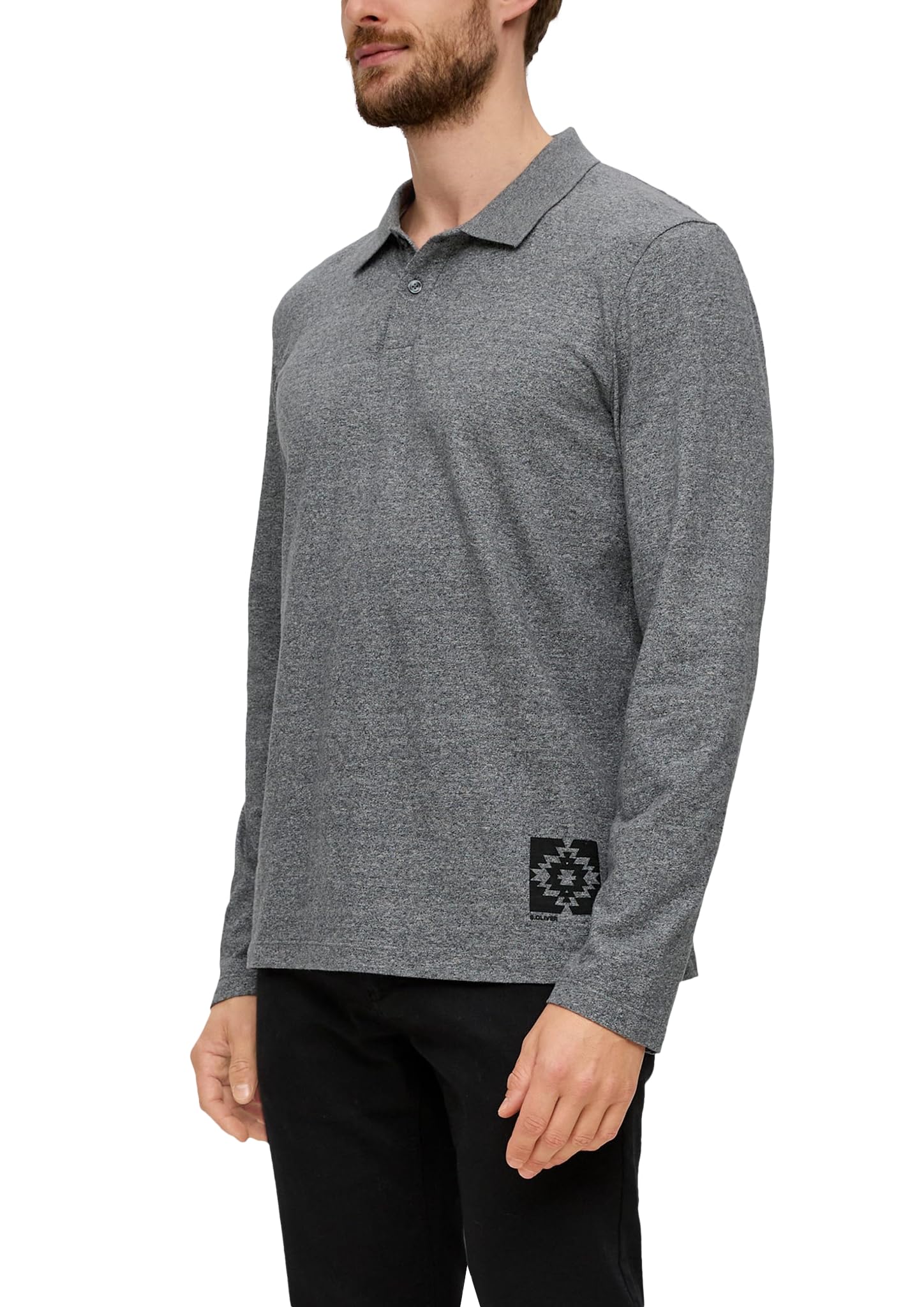 s.Oliver Men's Long-Sleeved Polo Shirt