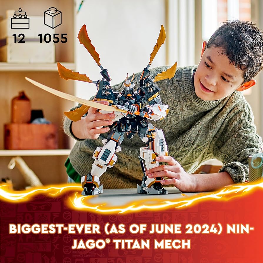 LEGO NINJAGO Cole's Titan Dragon Mech Adventure Toy for Boys and