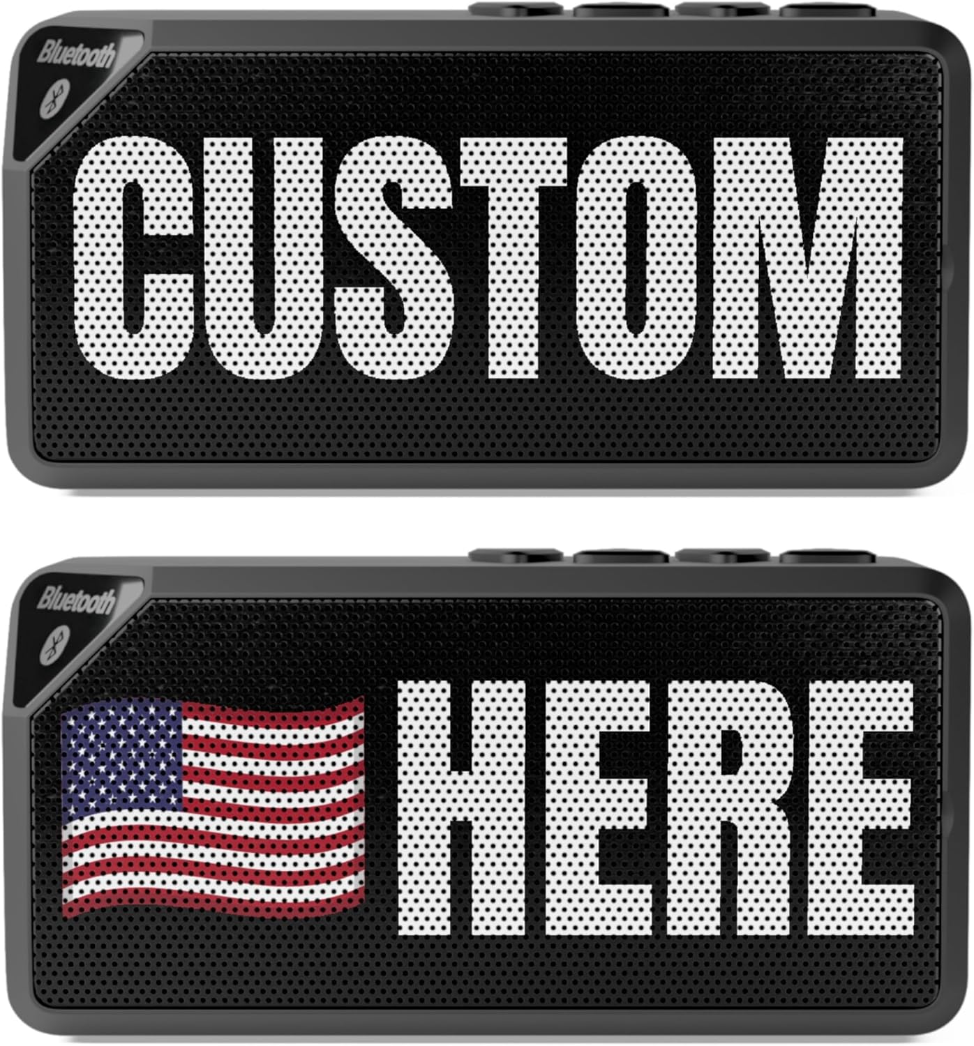 Custom Bluetooth Speaker with Photo Text Name Logo Picture Personalized Portable Speakers for Car Trip Personalized Birthday Gifts for Men Women Business