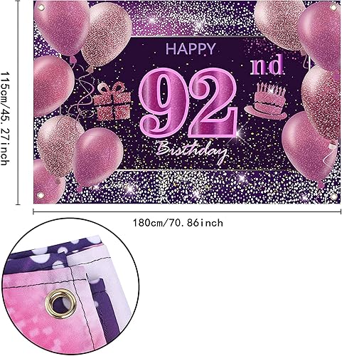 Vista 50 de IMISI Decoraciones de cumpleaños número 19 para niñas, pancarta rosa de feliz cumpleaños para telón de fondo de fiesta