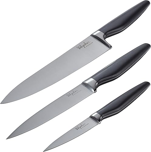 Miniatura 7 de Ayesha Curry 46955 - Juego de cuchillos (3 piezas, acero japonés), color verde azulado