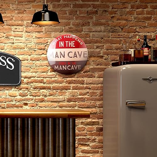 Miniatura 111 de American Art Decor Letrero de metal con forma de cúpula – Decoración retro de habitación para bar, cueva de hombre, garaje, sala de juegos, Corona