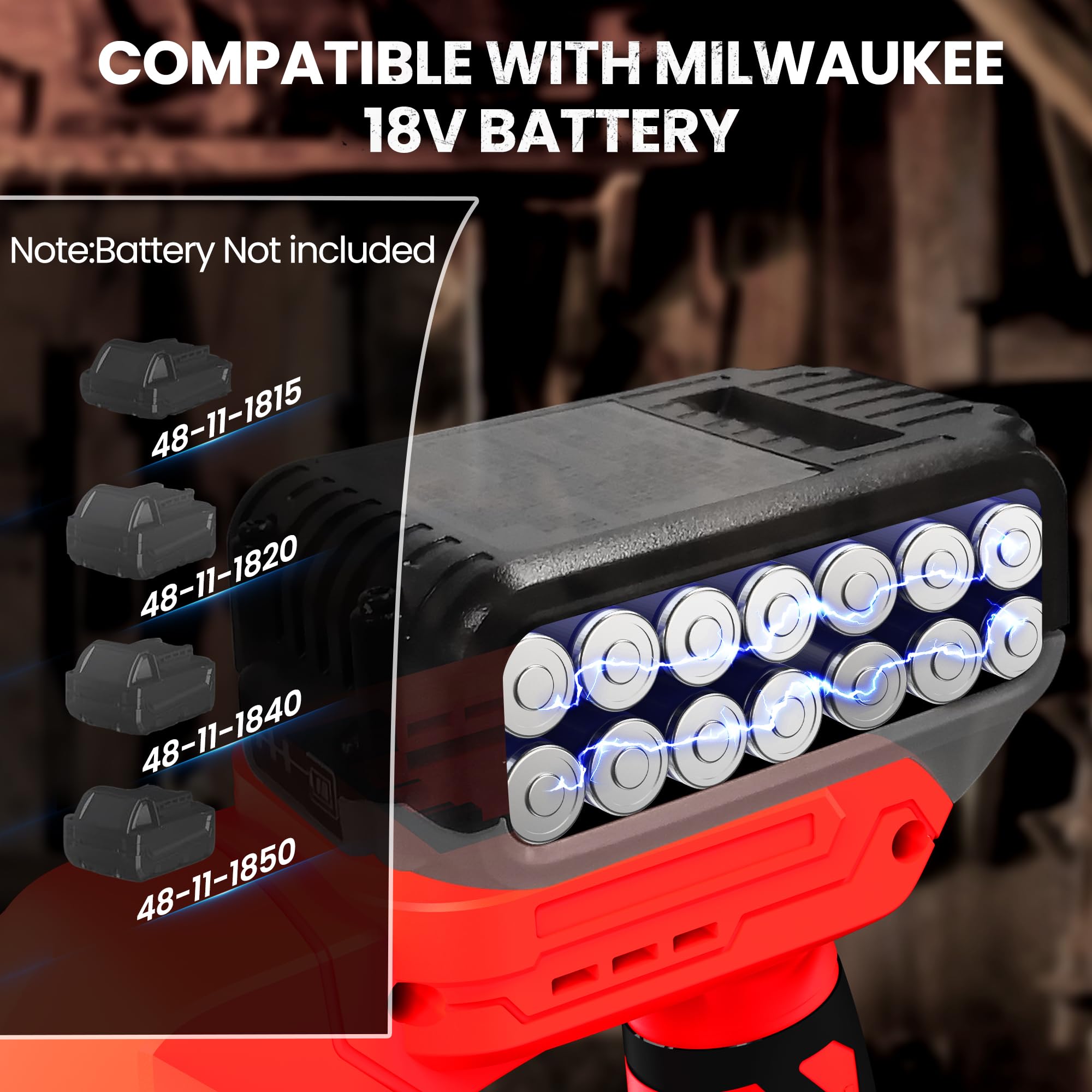 Wyrzynarka do akumulatora Milwaukee 18 V, bezprzewodowa wyrzynarka z oświetleniem roboczym LED, cięcia fazowe 0°-45°, 3 ustawienia orbitalne do cięcia prostego/krzywego/fazowego/kołowego (bateria nie