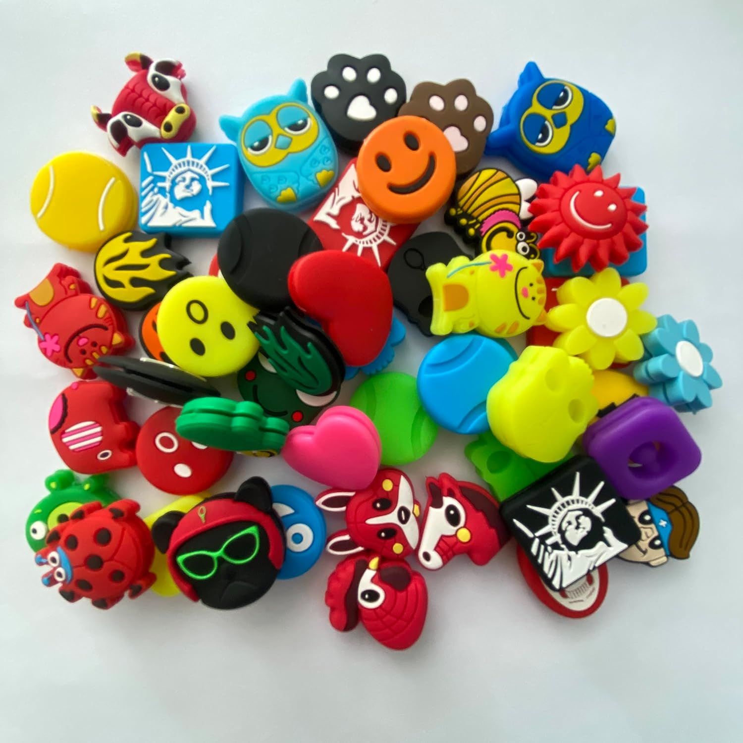 Tennis Vibration Dampener-13/25/48 Pack-Have Fun and Personalize Random Style Your Racket with Shock Absorbers/Animal Shape Vibration Dampeners-Tennis Gift