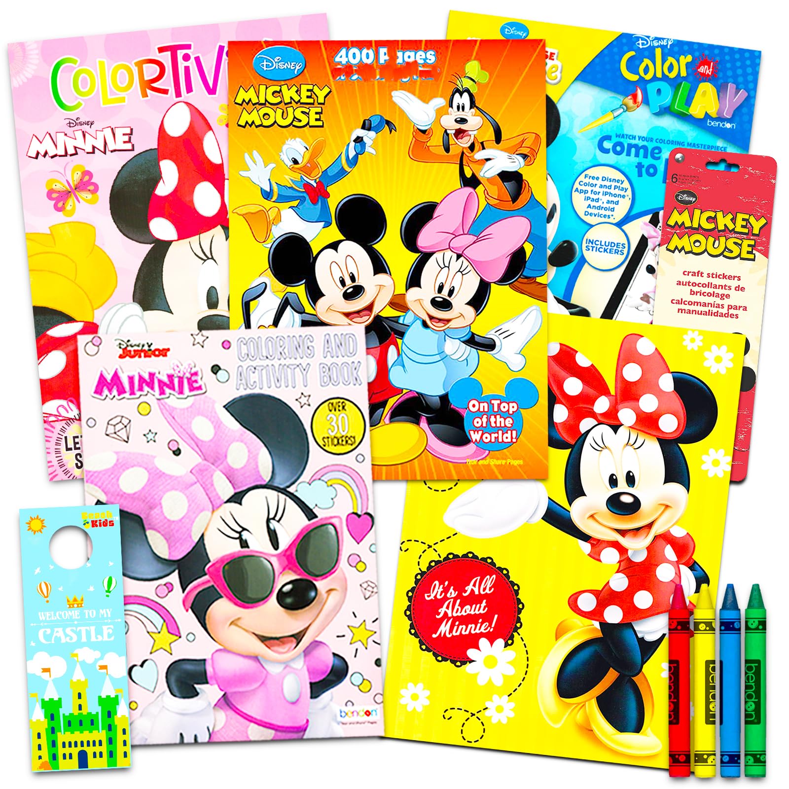 Disney Mickey Mouse Coloring Book Bulk Set for Kids Ages 4-8 - Mickey Coloring Book Bundle with ...