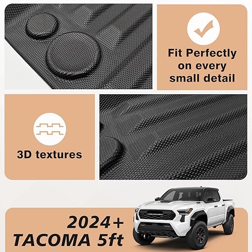 Miniatura 3 de TripleAliners - Tapete para caja de camioneta (de ejes) de 5 pies, encaje perfecto para pick-up de carga, accesorio de protección de vehículo para