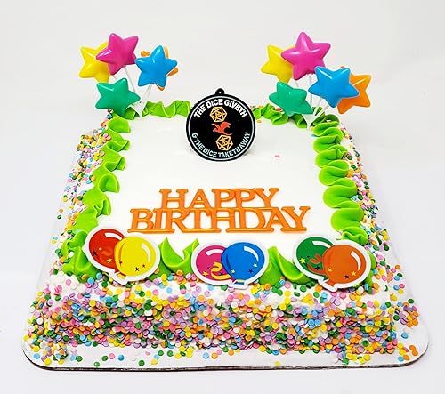 Decoración para tarta de cumpleaños de Calabozos y Dragones  The Dice Giveth y The Dice Taketh (diseño único)