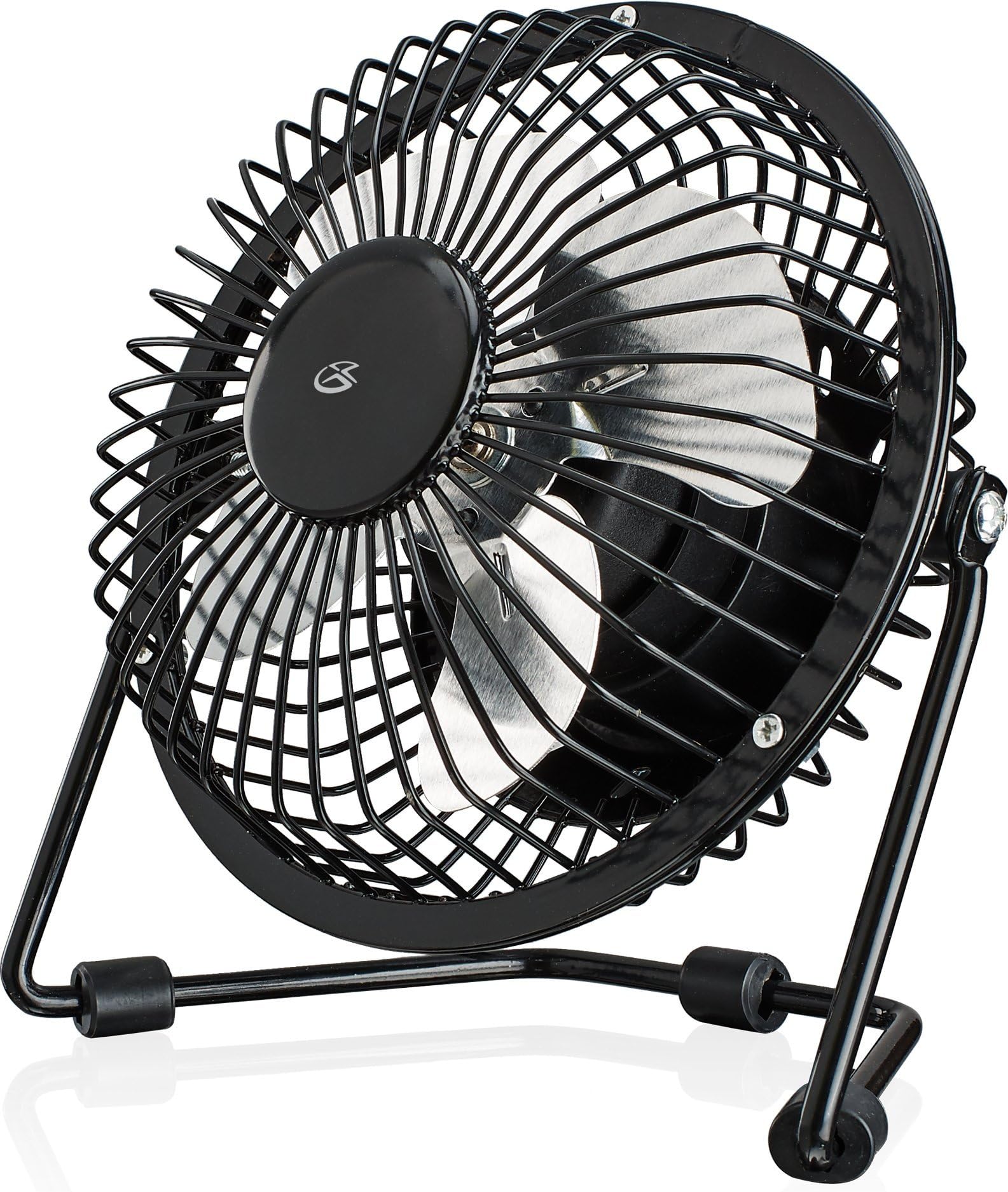 GPX Mini 4" USB Personal Fan, Compatible with Computers, Laptops, Portable Chargers, Black (AU25B)