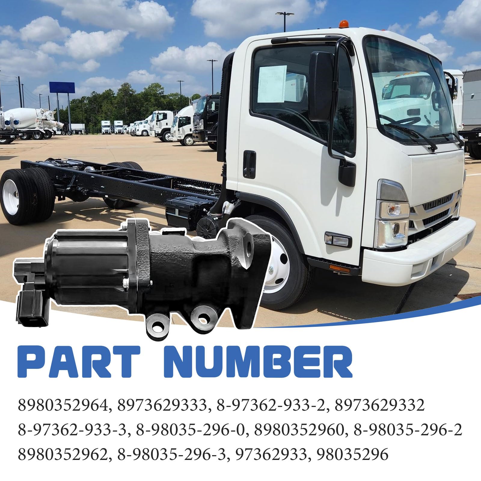 Amazon.com: JaoRop 8980352964 8973629333 EGR Valve Fits For Isuzu