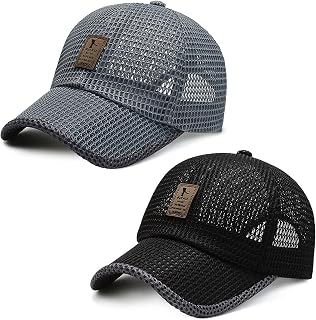 Summer Mesh Baseball Cap Trucker Hat, Unisex Breathable Full Mesh Hat, Baseball Cap for Men Women Outdoor Sports