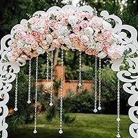 Vista 2 de Efavormart - Paquete de 10 guirnaldas de cuentas de cristal acrílico octágono con colgante de prisma de diamante, cadenas de cuentas colgantes