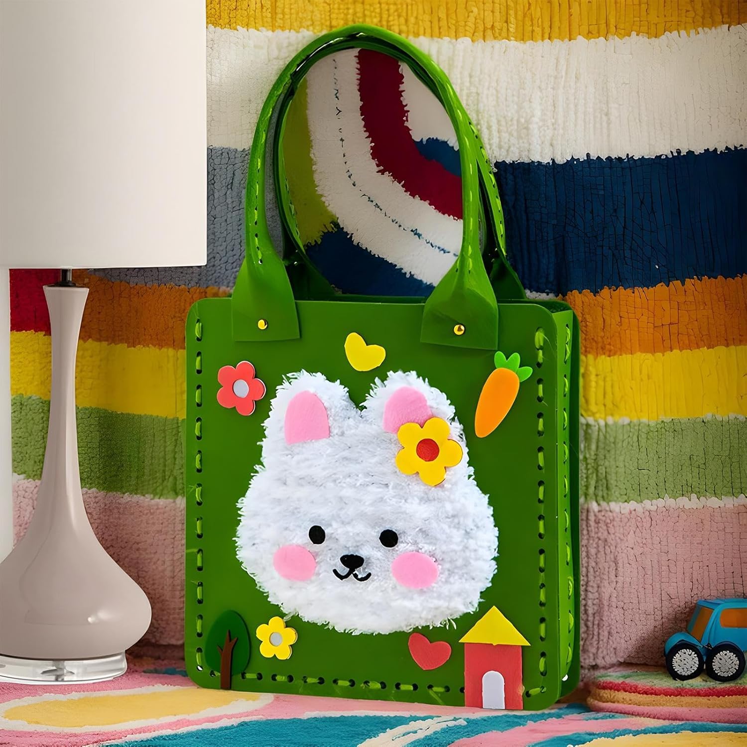 Lovely Tote - Handmade Shopping | Non Woven Tote Bag, Craft Kit For Storage Sewing Nursery School Summer Classroom Preschool