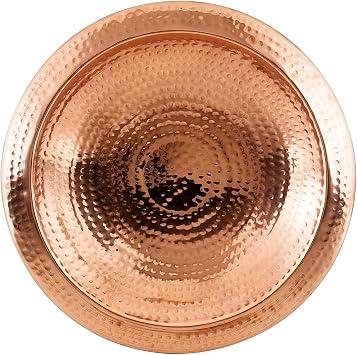 Hammered Copper Bowl w/Rim, Non-Threaded