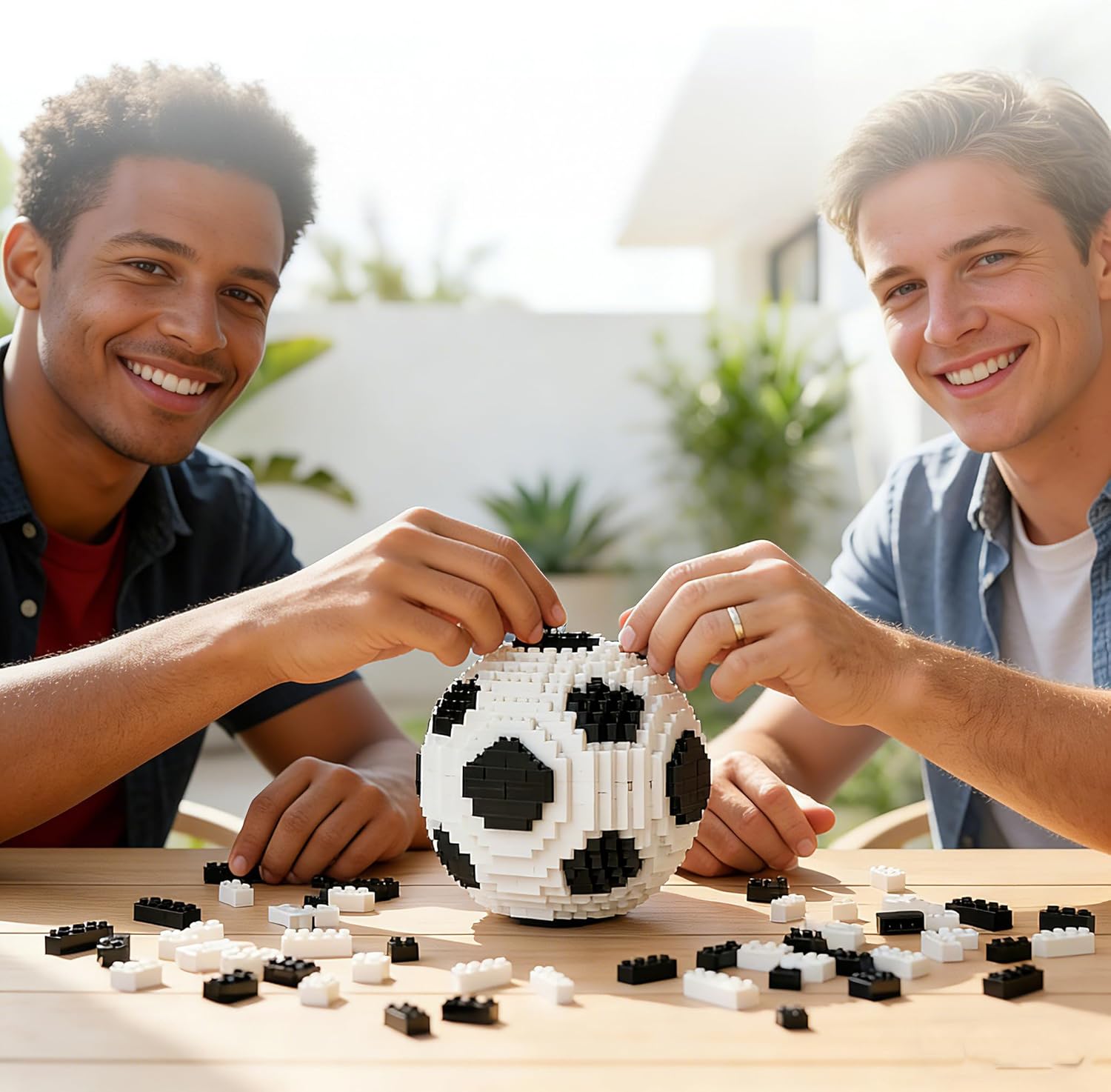 3D Soccer Ball Building Block Set 850Pcs Challenging STEM Ball Toys for Ages 14 and Above Adults Home Alone Birthday Gift