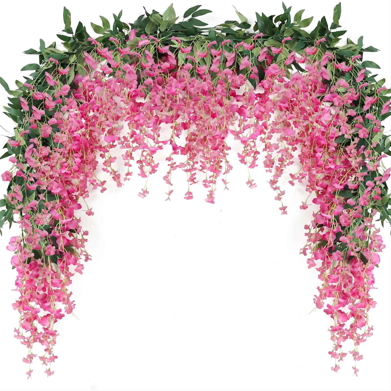 JUSTOYOU 3-Pack Fuchsia Wisteria