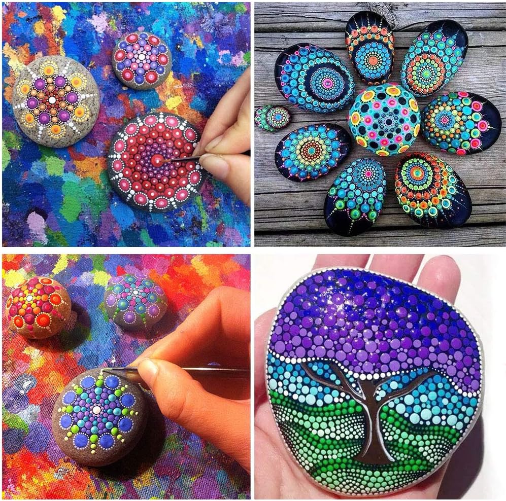 HarrierWing 35 PCS Mandala Dot Painting Tools Rock Painting Kit for Stones Coloring and Nail Dotting Drawing