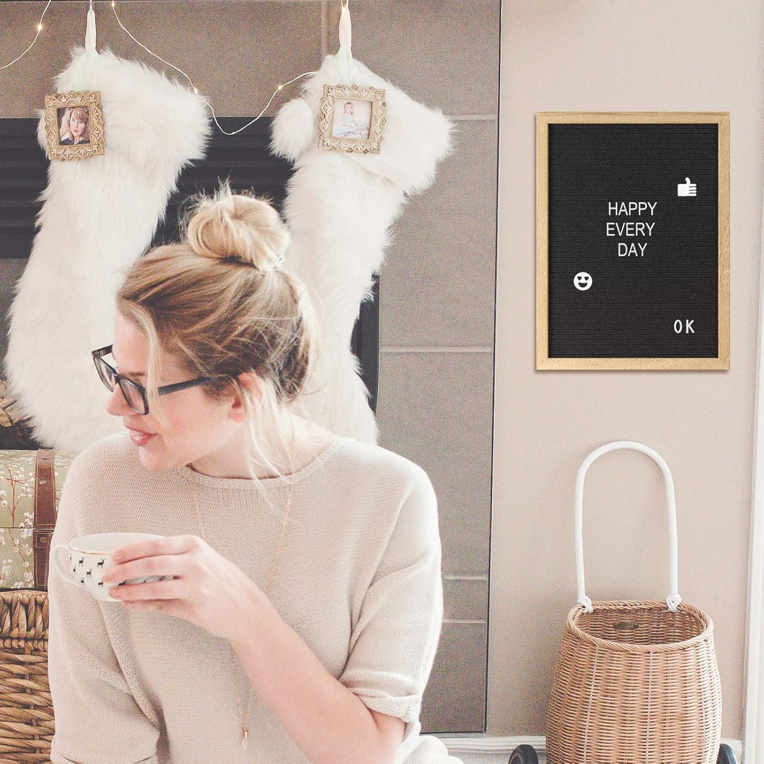 Review Product KOOV Felt Letter Board with Letters - 12x16 Inches Rustic Wood Frame Precut White Letters, Script Cursive Words, Wood Stand Wall & Tabletop Display Decor (12 x 16 Inches) Holiday Deals 🛒 KOOV Felt Letter Board with Letters - 12x16 Inches Rustic Wood Frame Precut White Letters, Script Cursive Words, Wood Stand Wall & Tabletop Display Decor (12 x 16 Inches)