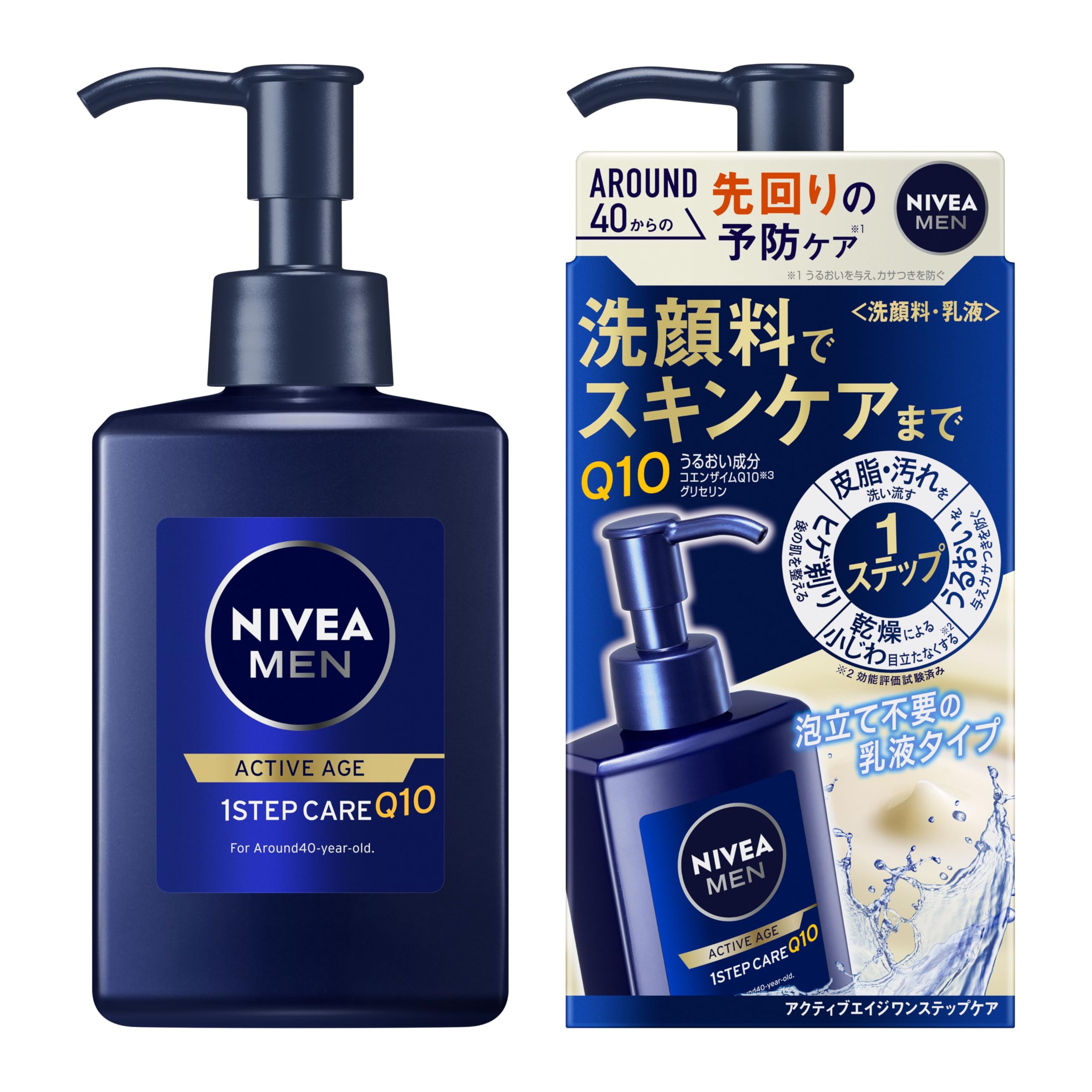 Amazon | ニベアメン アクティブエイジ ワンステップケア 洗顔料 本体