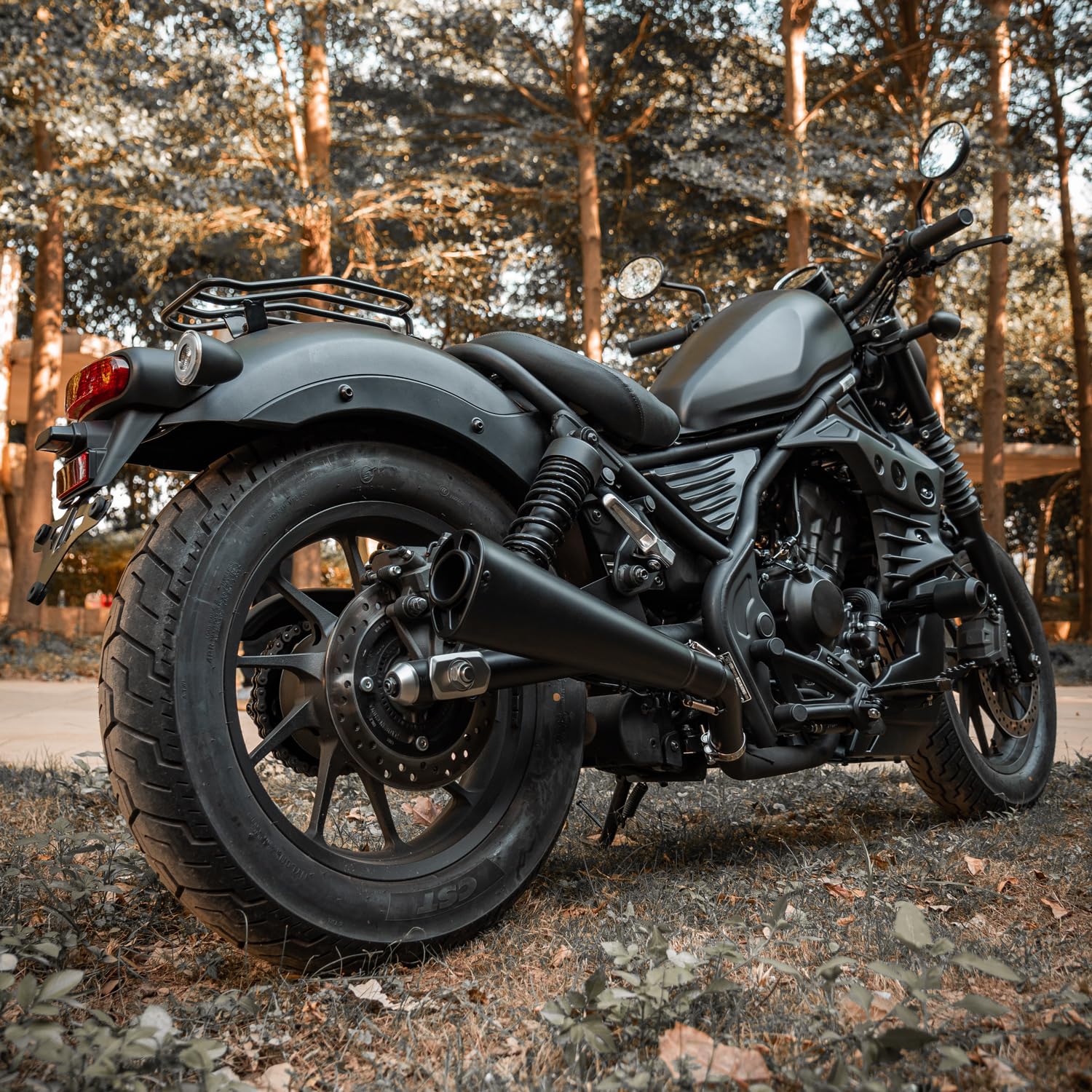 Motorrad Auspuff Schalldämpfer für Rebel CMX 500 300 2021 2022 2023 2024 Edelstahl Spitze Schwanz Link Mid Volle System schalldämpfer | Spitze Endstück Verbindungs Auspuff Mittelrohr Vollsystem