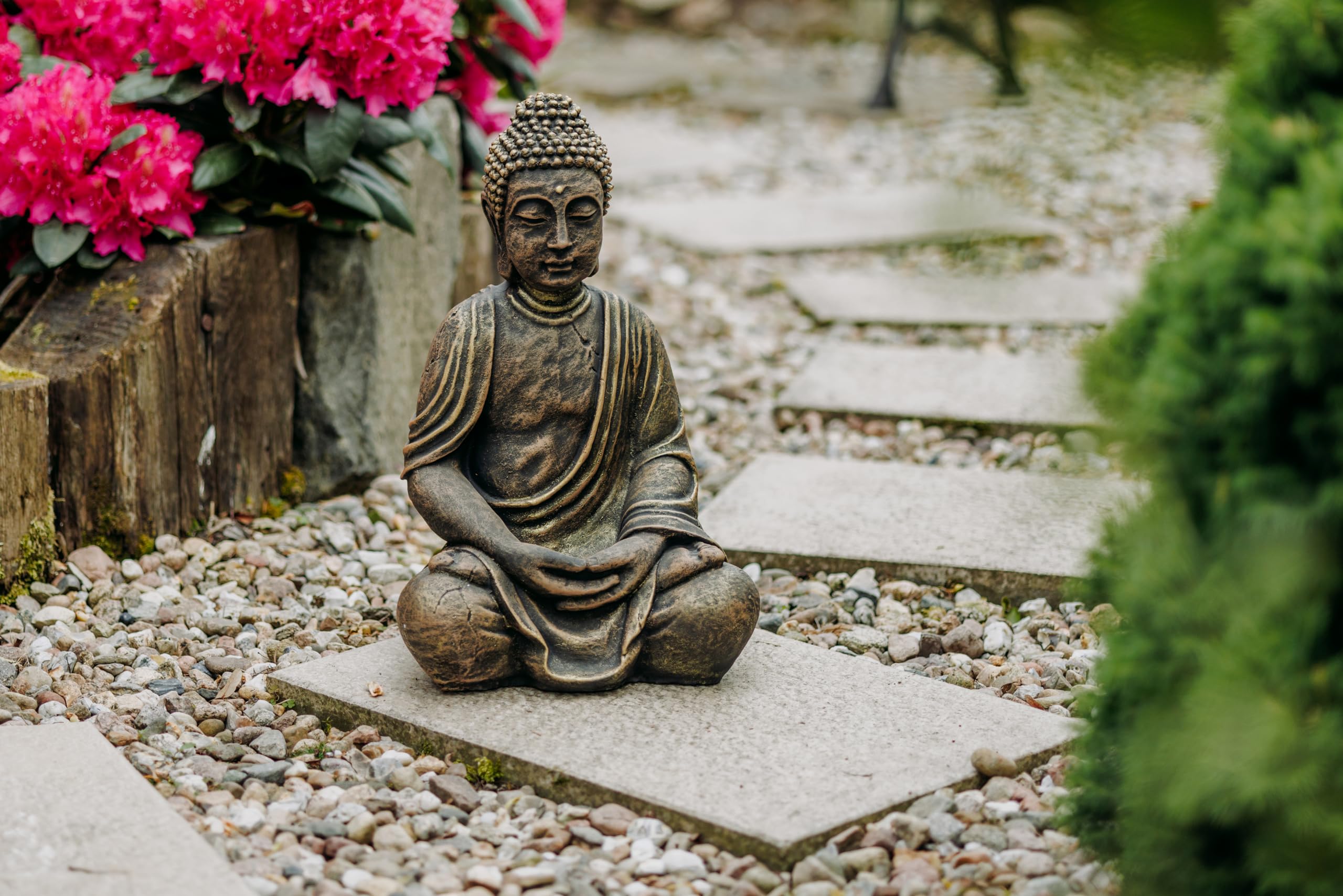 Grande pietra solida color Buddha esclusiva Monk of stone cast antigoccia