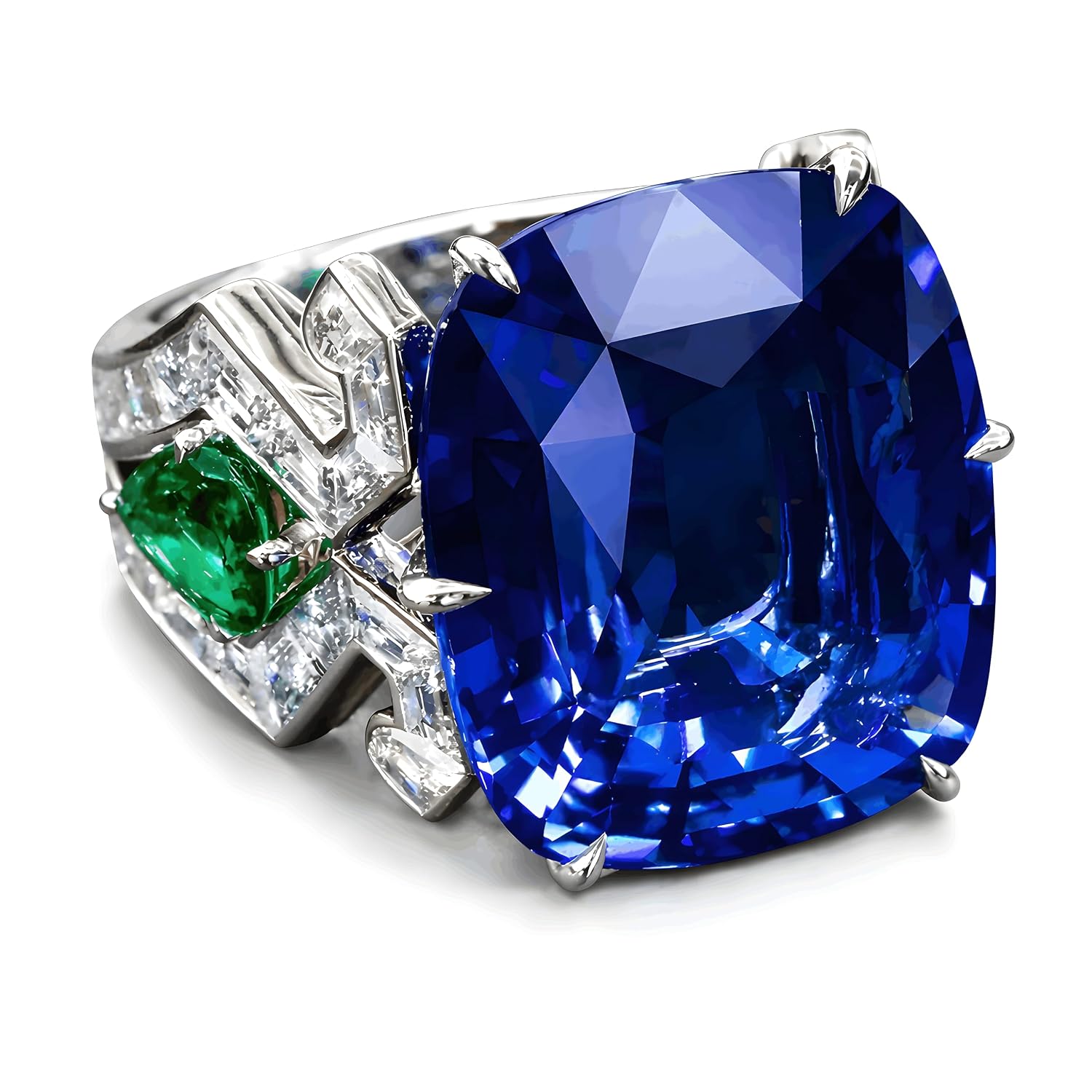 Vintage Style Cushion Cut Design Sparkling Blue Crystal Zircon Ring For Fashionable Women And Girls - Review, Price and Buying Guide
