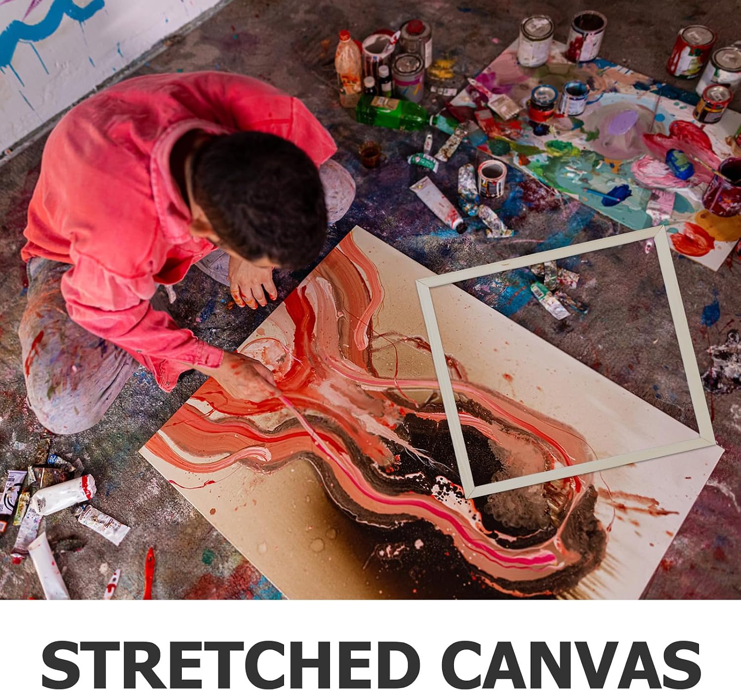 Canvas Stretcher Frames - 50 X 50cm Wood Canvas Stretcher Bars - Vertical & Horizontal Wall Hanging For Paintings - Accessories For Oil Painting