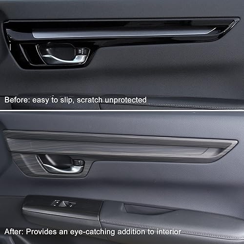Miniatura 4 de AntBooBoo Para Honda CRV 2023 2024 EX-L, Sport Touring Hybrid Paneles de puerta interior cubierta protetiva, cubierta interior de grano de madera de