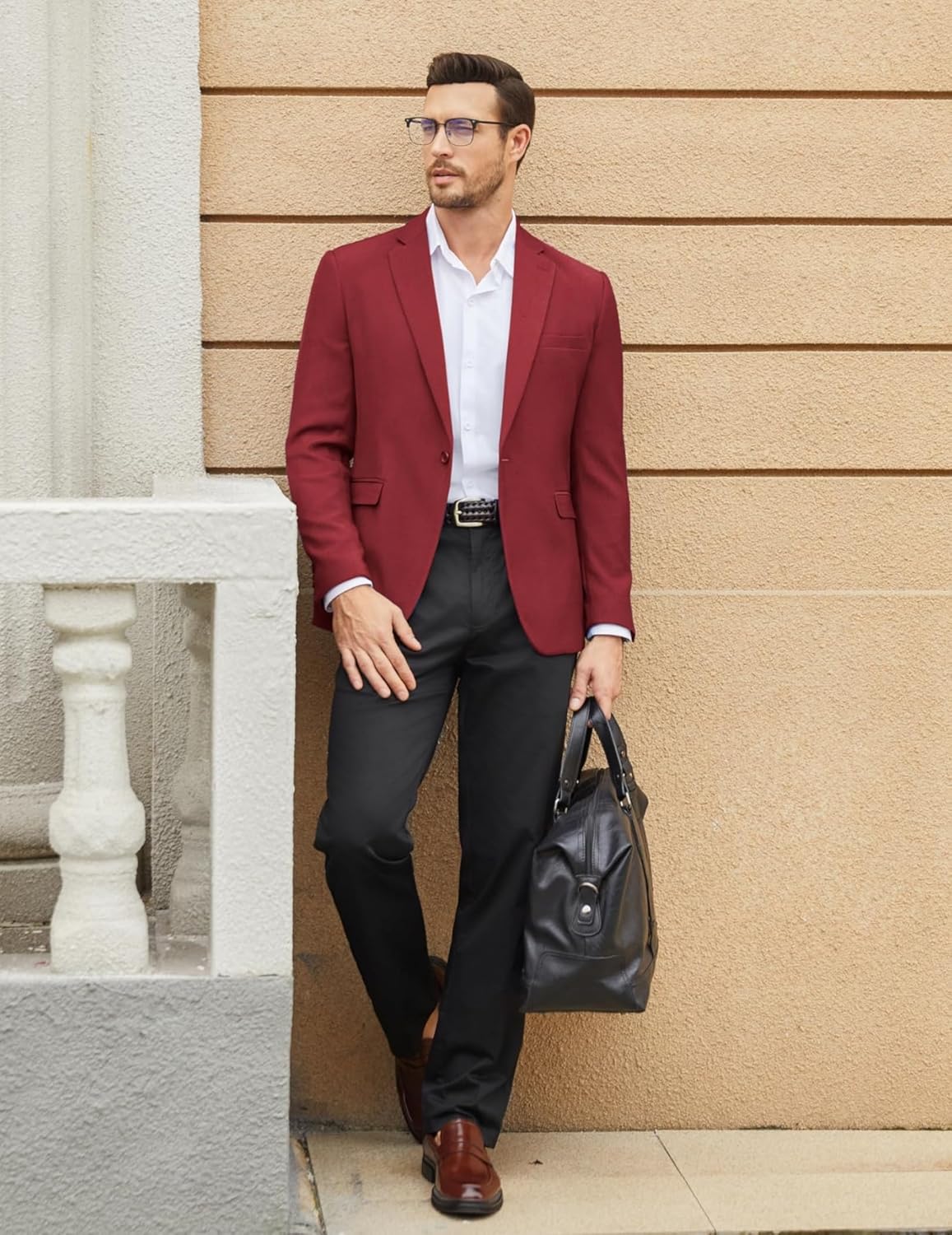 COOFANDY Men's Casual Blazer One Button Sport Coat Slim Fit Lightweight Suit Blazer Jacket - Image 3