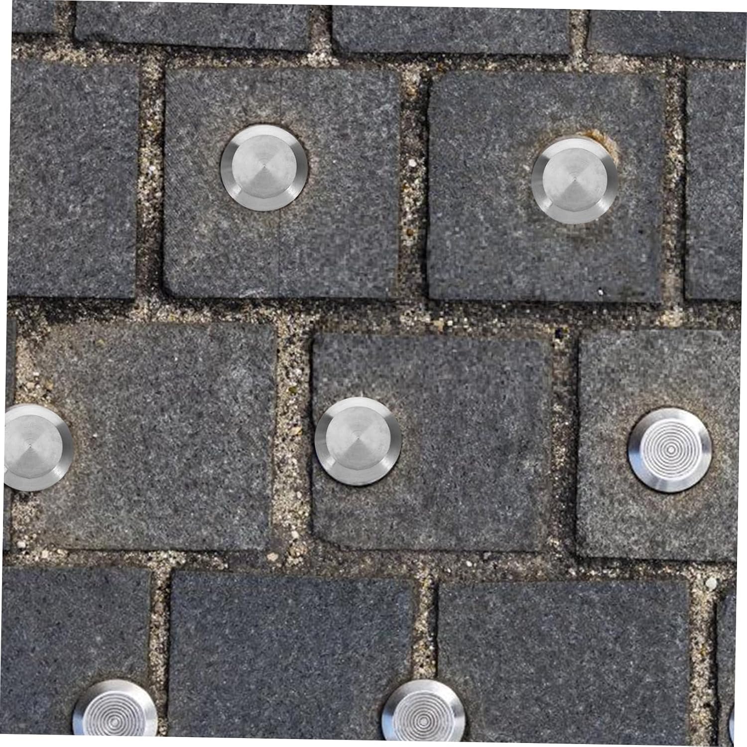 Stainless Steel Tactile Blind Road Studs 10pcs for Sidewalks