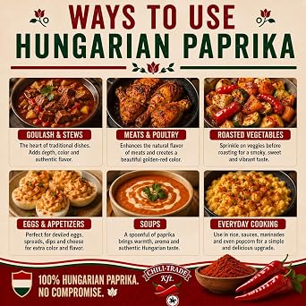 Hungarian Sweet Paprika (8.8oz/250g) Imported from Kalocsa, Hungary