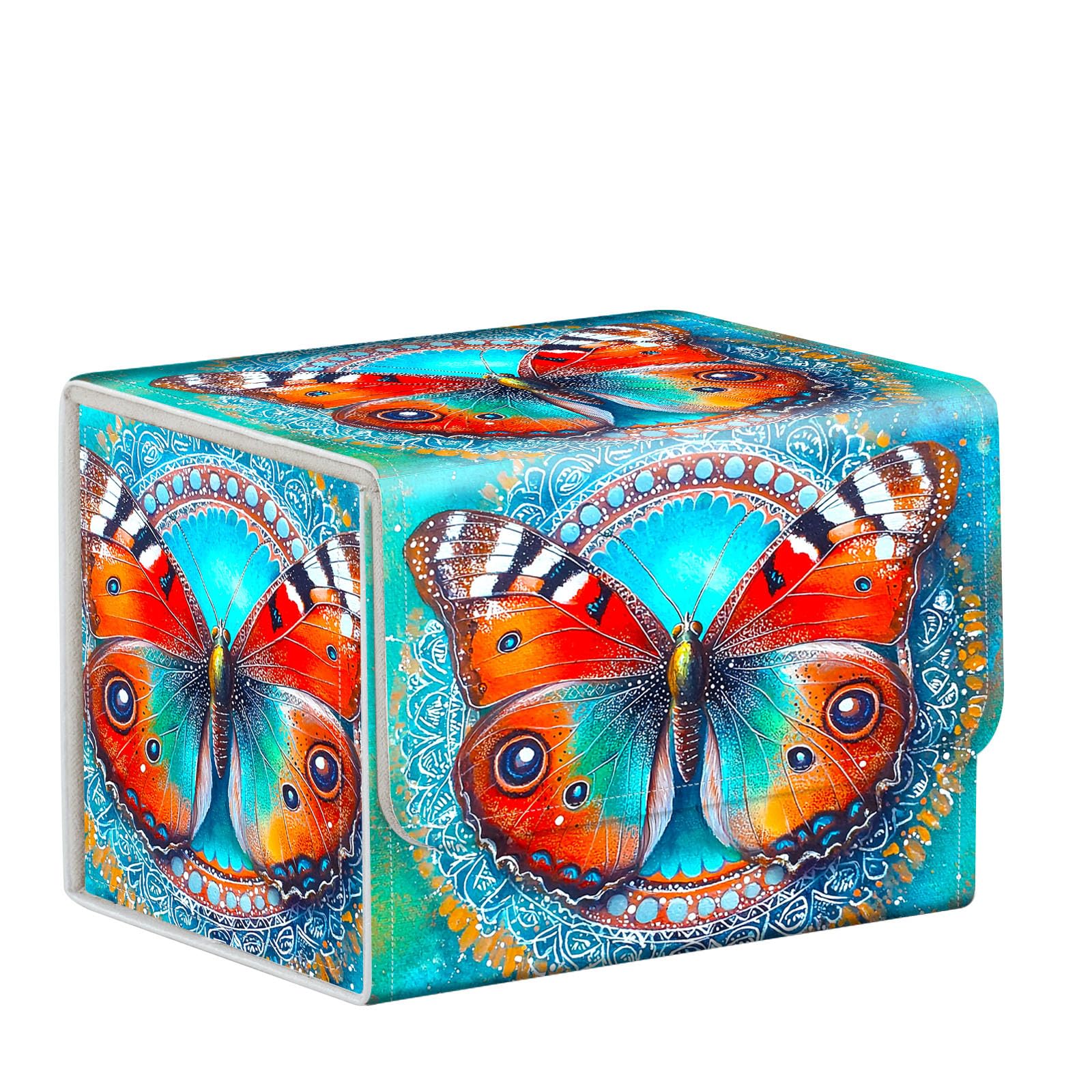ETLKJVBL For MTG Card Storage Solution, Peacock Butterfly for MTG Card Box and Commander Decks, High Capacity Anime Card Sleeves for MTG Deck Box, Specially Designed for MTG Players