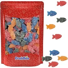 2 Pounds Multicolor Sanded JUJU Fish Gummi Candy Assorted Fruit Flavored Gummies, 5g Each, Approx. 60 Pieces Per Pound, Bulk Candy for Holiday Treats, Party Favors, Goodie Bag Fillers, and Candy Buffets