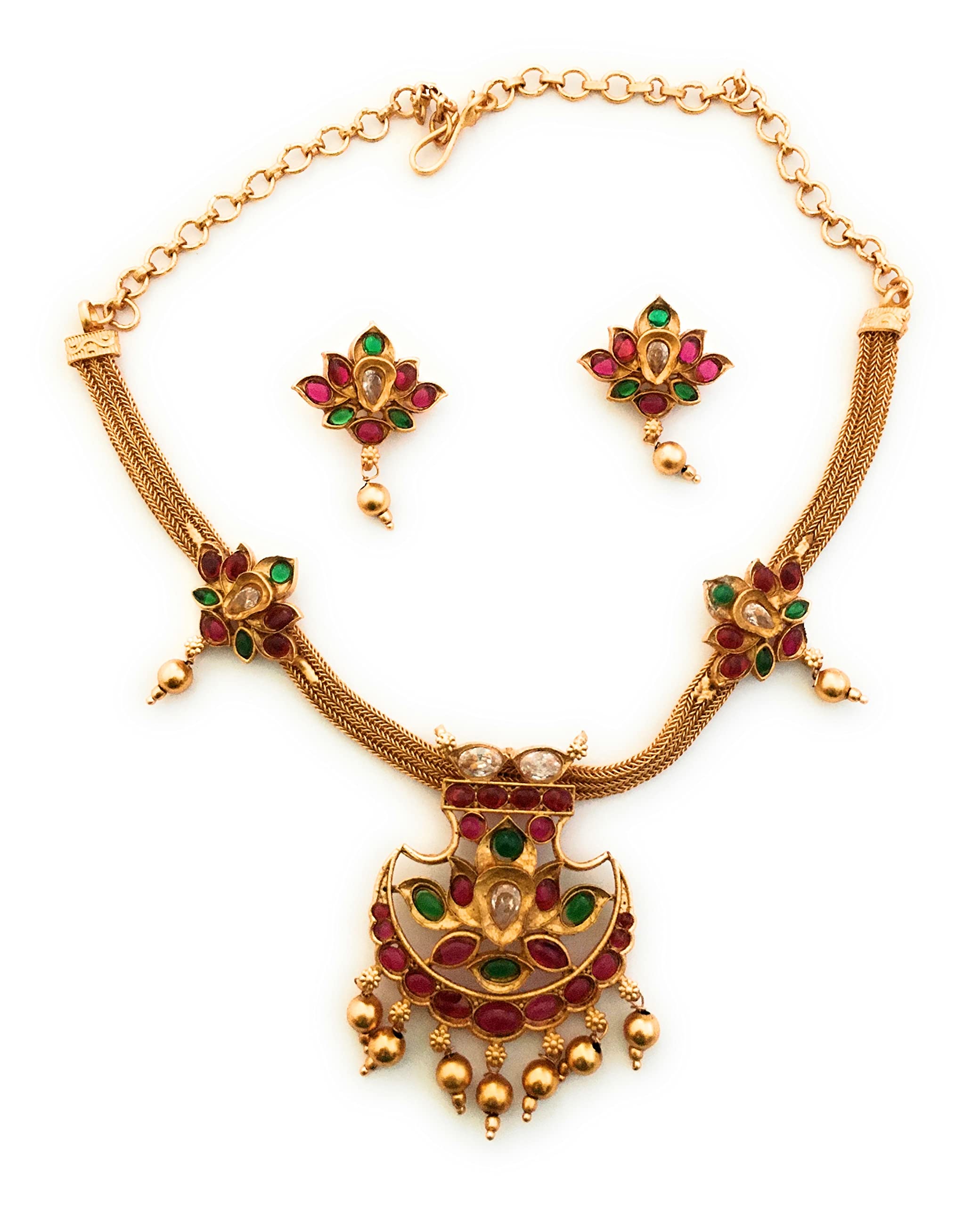 See full amazon price history chart for Sasitrends Traditional Gold Plated Jewellery Necklace Set with Earrings for Women and Girls Sasitrends Traditional Gold Plated Jewellery Necklace Set with Earrings for Women and Girls (B0BJ17ZFQW) Amazon Price History, Amazon Price Tracker