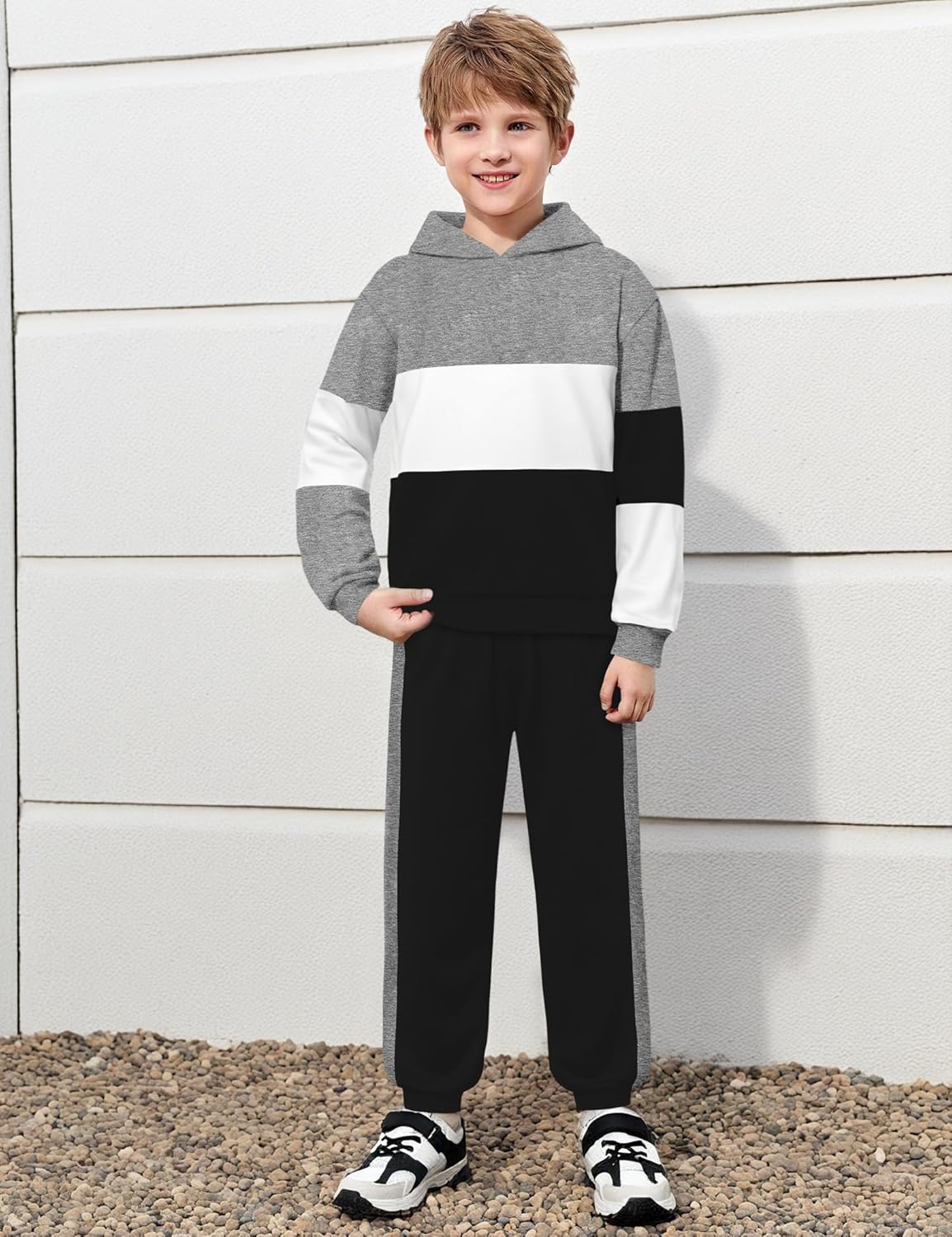 Crazyme Boys Clothes Long Sleeve Hoodie Sweatshirts and Sweatpants Set 2 Piece Fall Winter Boys Hoodies Size 6-14 - Image 2