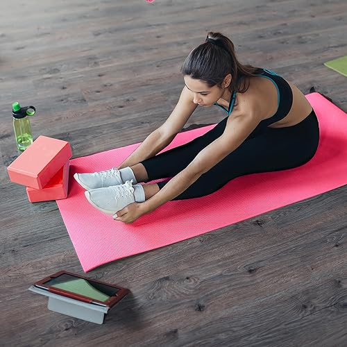 Miniatura 6 de BalanceFrom 7-Piece Yoga Set with 71x24x0.5 Inches Extra Thick Mat and Carrying Sling  Includes 2 Blocks, Stretch Strap, 2 Towels, and Knee Pad for