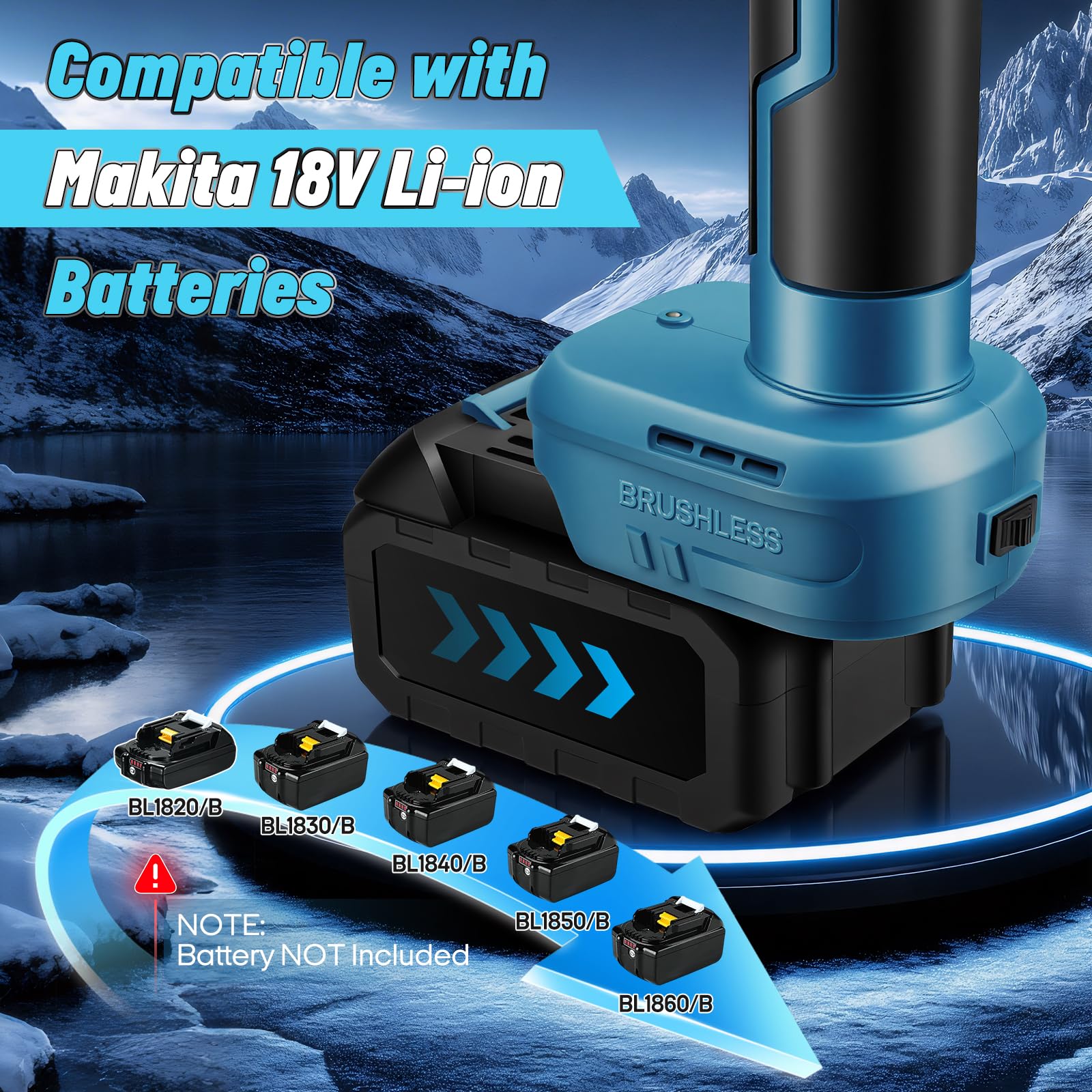 Tijeras de podar con batería para Makita BL-18 V, 40 mm, apertura máxima de 65 mm, batería con motor sin escobillas, pantalla LCD, tijeras para podar árboles (sin batería)